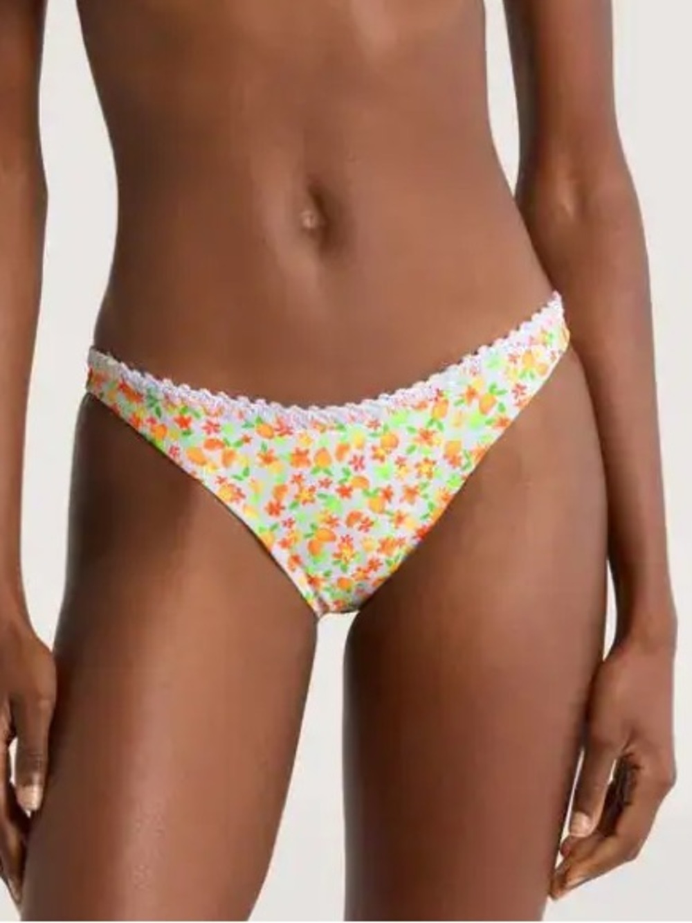 KULANI KINIS Crochet Cheeky Bikini Bottom in COCO MANGO NWT